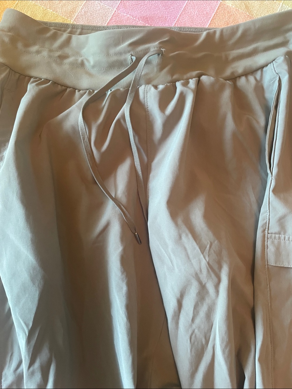 Light Sage Drawstring Casual Pants